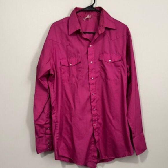 USED Men's Long Sleeve Button Down Shirt Color Violet Size Medium - Picture 1 of 1